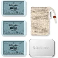 Störtebekker Feste Duschseife im Duschset Body - 3 x Body Bar + Soap Bag & Soap Box