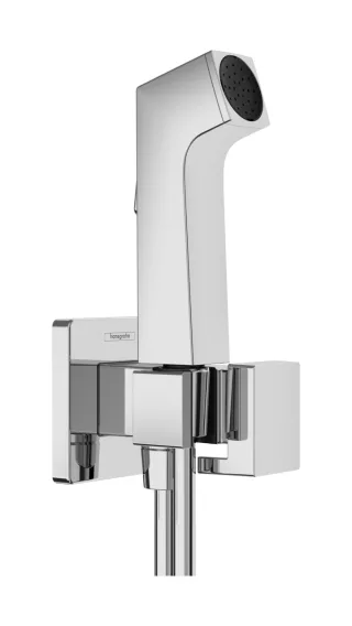 Hansgrohe Handbrause Bidette E f.Kaltwasser m. Schlauch 1250mm und Porter chrom, 29231000 29231000