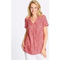 Sieh an! Klassische Bluse Kurzarm-Bluse Kurzarm