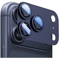 Wigento Handyhülle Für Apple iPhone 17 Pro Max Kamera Full Schutzring Aluminium Blau, Aluminiumlegierung, hohe Lichtdurchlässigkeit, Anti-Fingerprint