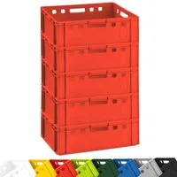 BURI Transportbehälter 5x Fleischkiste E2 Metzgerkiste Lagerkiste Eurobox lebensmittelecht, (5-St)