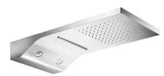Herzbach Herzbach Living Spa Regenbrause Wand Regen/Spin-Jet/Schwall 270 x 593 poliert, 11.662500.2. 11.662500.2.01