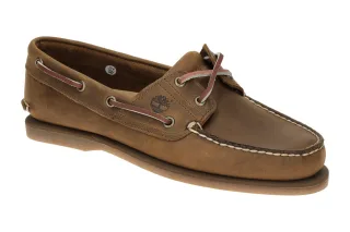 Timberland CLASSIC BOAT 01001R Braun Herren Mokassin Halbschuhe Echtleder Gum...