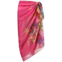 nsihing Sarong Damen Boho Strand-Sarong –Leichter Wickelrock mit floralem Muster, Strandkleid tragbar Bikini Cover-up Tuch für den Strand Wrap Überwurf