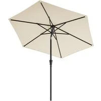 SONGMICS Sonnenschirm, UPF 50+, mit Kurbel, beidseitig um 30° knickbar, ∅264cm, ohne Ständer