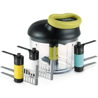 Tefal Gemüsehacker 5-Sekunden Zerkleinerer, 900ml, Edelstahlklingen, rutschfest, Ice-Crusher-, Püree, Schwarz/Grün