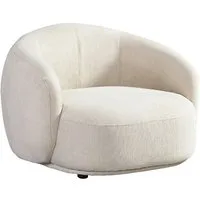 HOME DELUXE Sessel CASARA Webstoff - 99 x 72 x 104 cm, Runder Sessel, Wohnzimmer, Sessel Abgerundeter