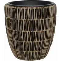Trend Line Blumentopf TrendLine Polyrattan Pflanztopf Ø28x30cm mit