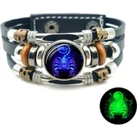 Stelby Armband mit Gravur Armband Sternzeichen Skorpion mit 3D Gravur im Glas (Weihnachtsgeschenk, Geburtstagsgeschenk, Valentinstaggeschenk, modern, minimalistisch), langlebig, pflegeleicht, unisex