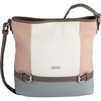 TOM TAILOR Hobo Juna, aus soft genarbtem ledrigen Material mit glänzenden Metall-Accessoires
