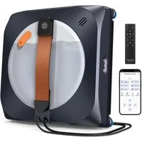 Airmsen Fensterputzroboter 8000Pa Fensterreiniger Elektrisch mit 160ml Wassertank, 4 Modes, Anti-Rutsch-Räder,Sprachsteuerung, automatische Fensterreinigung