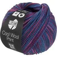 LANA GROSSA COOL WOOL PRINT Häkelwolle, 160 m (pflegeleichtes Strickgarn aus extrafeiner Merinowolle), 50 g