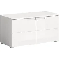 Home affaire Sitzbank CAPRI, Breite 80 cm, 2 Türen mit eingefasster Griffmulde, 2 Fächer, Garderobenbank, Flurbank, Dielenbank, Bank mit Stauraum, Bank