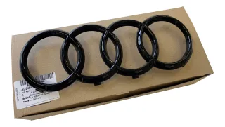 Original Audi Black Edition Ringe Logo Schwarz glänzend Kühlergrill für Audi A6 S6 RS6 4A A7 S7 RS7 4K