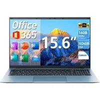 MENGHU Laptop Windows 11 Pro 16GB RAM 1TB SSD – inkl. 1 Jahr Microsoft 365 Notebook (Intel Celeron N5100 N5095, 16 GB, 1024 GB SSD)