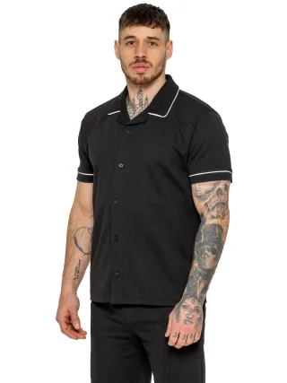 Enzo | Herren Kurzarm-Piping-Hemd