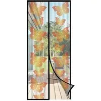 Sekey Insektenschutz-Tür Fliegengitter für Balkontür mit Schmetterlingsmotiv Magnetisch, 100 x 210 cm,Insektenschutz für Balkon, Mückenschutz für Türvorhang