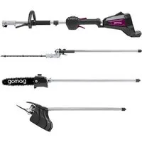 Gomag Garten-Multifunktionsgerät GO-GMG400BL, 4-in-1, Solo, ohne Akku und Ladegerät, 20V Rasentrimmer Heckenschere Hochentaster