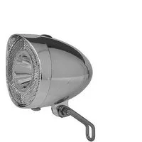 MARWI Fahrradbeleuchtung Scheinwerfer Batterie 20 Lux Klassik LED Schalter chrom