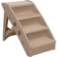 vidaXL Hunderampe Hundetreppe Klappbar Braun 62x40x49,5 cm