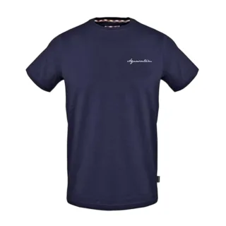 Aquascutum - T-Shirt für Herren, Logo (Marine)