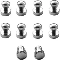 HAC24 Magnet Kühlschrankmagnete Pins Set Kegelmagnet Magnetpins Supermagnet (10-St), Edelstahl, Extra starke N52 Ndeodym Magnete