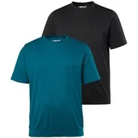 Men Plus T-Shirt T-Shirts 2er-Pack Bauchfit Basic Halbarm