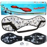 FunTomia Waveboard Waveboard mit Mach1 ABEC-9 Kugellager, LED Rollen & Tragetasche