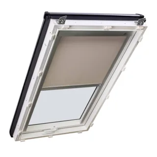 Roto Dachfenster Schlafzimmer Sparpaket aus Kunststoff mit Eindeckrahmen inkl. Verdunkelungsrollo ZRV 114 x 118