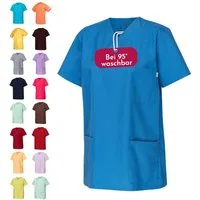 Clinotest Funktionsbluse Kasack Damen & Herren - 95 Grad waschbare, kochfest ohne einzulaufen (1-tlg) Schlupfkasack aus Baumwolle & Polyester - Berufsbekleidung für Pflege