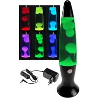 ChiliTec Lavalampe Lavalampe "CTL Funky LED" 40cm RGB Wasser & Wachs: Klar, Body: schwarz