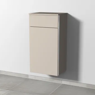 Sanipa 3way Mittelschrank mit 1 Auszug und 1 Wäschekorbklappe, Kaschmir-Matt, BP1541U BP1541U