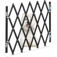relaxdays Universalschutzgitter Ausziehbares Hundeabsperrgitter schwarz