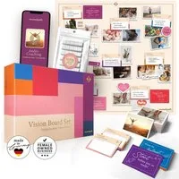wunschzeit Fotopapier All-in-One Vision Board Set mit 162 Karten & XL-Poster