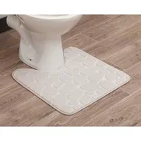LikeKa WC-Vorleger mit Ausschnitt, Weicher Badezimmerteppich Badteppich mit Memory Foam