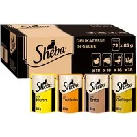 Sheba SHEBA® Portionsbeutel Geflügel Auswahl 72 x 85g, Nassfutter für: Katze