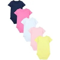 TupTam Kurzarmbody TupTam Mädchen Baby Body Kurzarm in Unifarben - 5er Pack