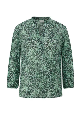 s.Oliver BLACK LABEL - Bluse aus Chiffon blau/grün - Gr. - 34