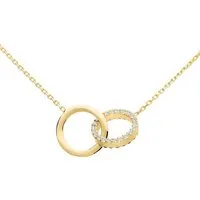 My Gold Kette mit Anhänger Damen Halskette Gold 333 Zirkonia Damenkette Goldkette Ringe - Dajana (Set, 1-tlg., inkl. Schmuckbox), Geschenke