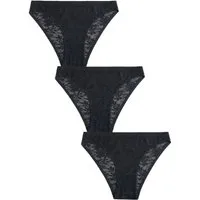 Next Slip 3er-Pack Nahtlose Spitzenslips, hohe Bein (3-St)
