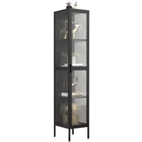 VCM Standvitrine Stahl Glas Vitrine Schaukasten Floka XL (1-St) VCM Standvitrine Floka 160x30x35 cm Stahl, Glas
