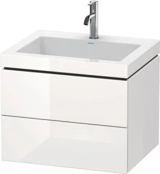 Duravit L-Cube c-bonded Set wandhängend Weiß Hochglanz 600x480x500 mm - LC6926O2222 LC6926O2222