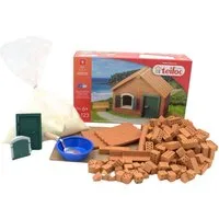 teifoc Starter Haus Steinbaukasten, (Bausatz für Kinder ab 6 Jahren, 123 St., Kreativset), wasserlöslich & natürlich