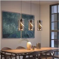 ZMH LED Pendelleuchte Esstisch Hängelampe Modern 3000K Hängeleuchte Glas 1/3 Flammig, LED fest integriert, Warmweiß, 8W Schwarz Pendellampe für Wohnzimmer Esszimmer Küche