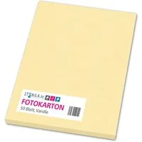 itenga Bastelkartonpapier itenga Fotokarton A4 VANILLE 50 Blatt 300 g/qm
