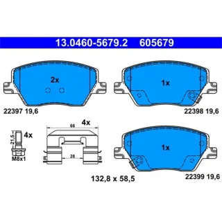 ATE Bremsbel?ge vorne Fiat Tipo 356 13.0460-5679.2