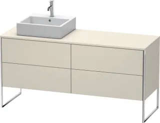 Duravit XSquare Konsolenwaschtischunterbau bodenstehend Taupe Matt 1600x548x778 mm - XS4924L9191 XS4924L9191
