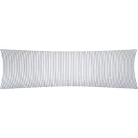 Heubergshop Seitenschläferkissenbezug, (1 Stück), Seersucker 40x145cm Streifen grau weiß 100% Baumwolle (BS-Streifen)