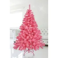 Spetebo Künstlicher Weihnachtsbaum Künstlicher Weihnachtsbaum klein - 90 cm / rosa, Kunstbaum, Kunst Tannenbaum Christbaum inklusive Baumständer