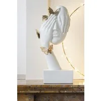 MF Dekoobjekt Gesicht mit Schmetterlingen Skulptur, Polyresin, Gold oder Weiß/Gold -